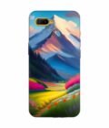 Oppo R15X Impressionist Mountain Landscape Oil Painting Snowy Peak Summer Field With Flowers Peaceful Vi Custom Printed Back Cover Design