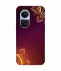 Oppo Reno 10 (5G) Indian Flower Pattern Rangoli Background Custom Printed Back Cover Design