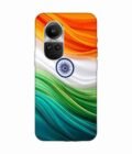Oppo Reno 10 Pro (5G) Indian Flag Abstract Background Republic Day Custom Printed Back Cover Design