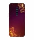 Oppo Reno 10X Zoom Indian Flower Pattern Rangoli Background Custom Printed Back Cover Design