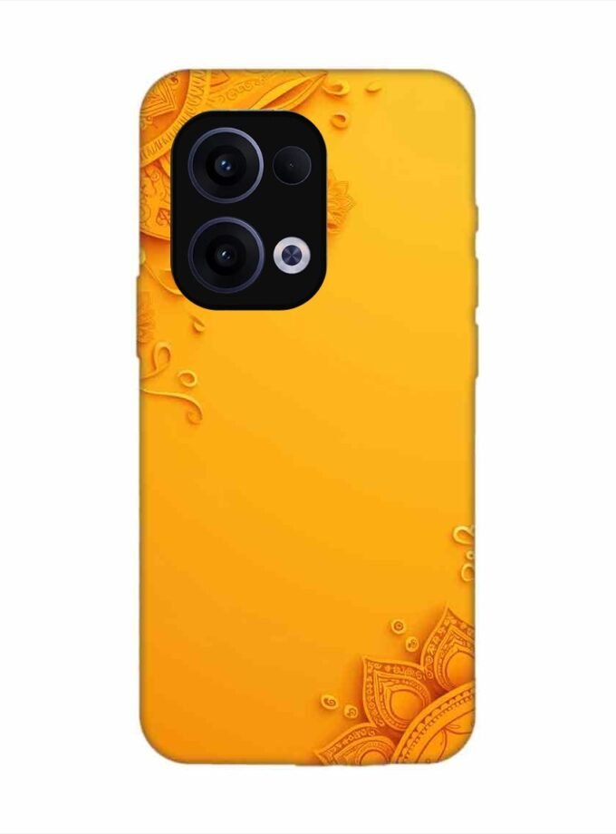 Oppo Reno 13 (5G) Indian Flower Pattern Rangoli Background (1) Custom Printed Back Cover Design