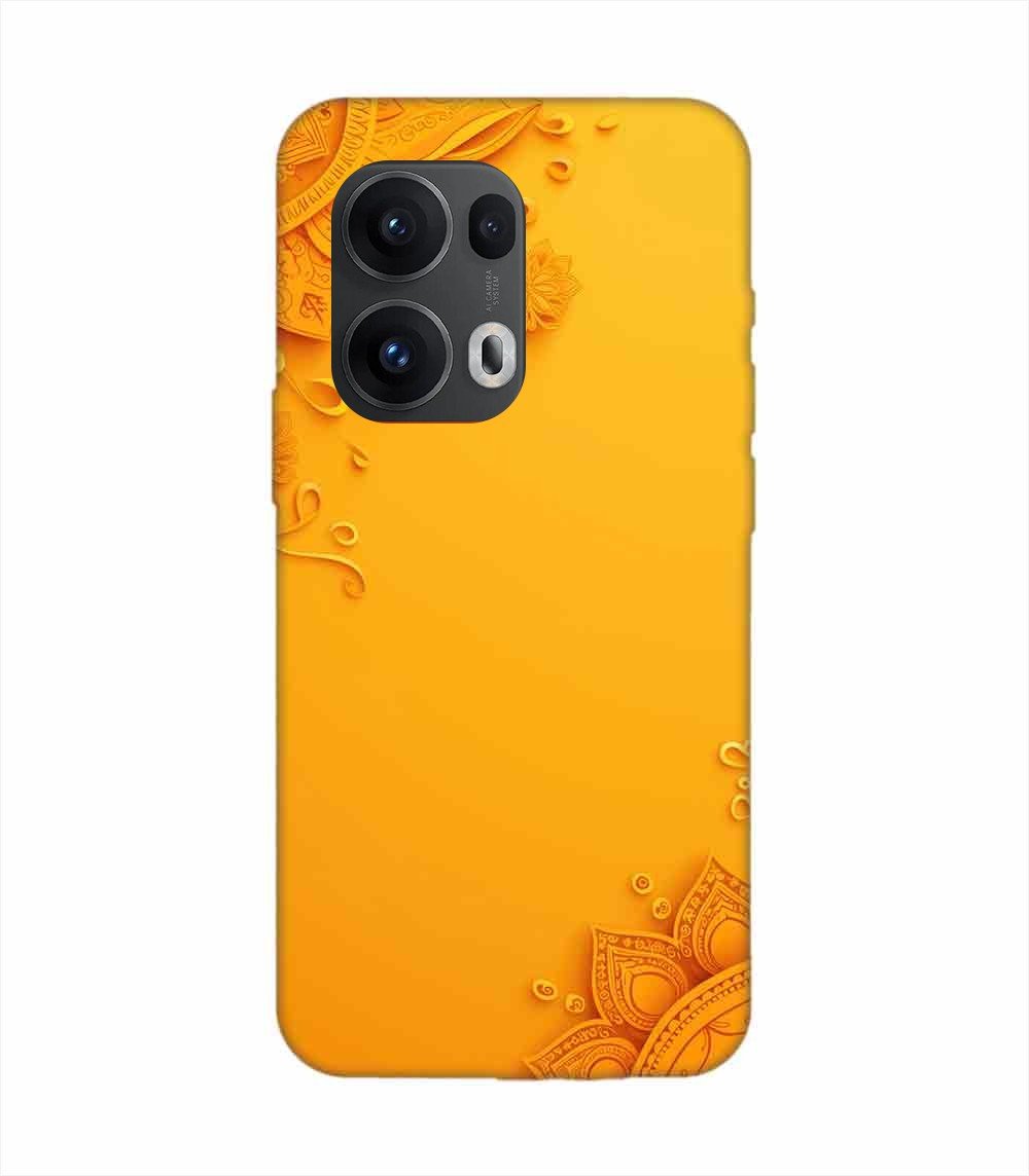 Oppo Reno 13 Pro (5G) Indian Flower Pattern Rangoli Background (1) Custom Printed Back Cover Design