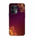Oppo Reno 13 Pro (5G) Indian Flower Pattern Rangoli Background Custom Printed Back Cover Design