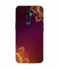 Oppo Reno 2F Indian Flower Pattern Rangoli Background Custom Printed Back Cover Design