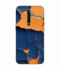 Oppo Reno 2F Indigo Orange Colored Cracked Paint Texture Custom Printed Back Cover Design