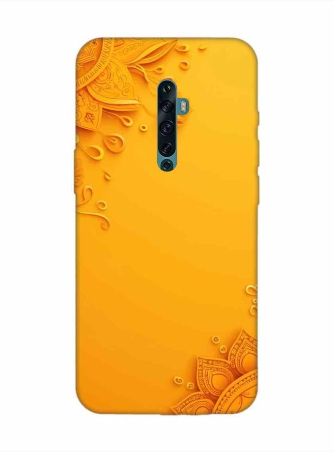 Oppo Reno 2Z Indian Flower Pattern Rangoli Background (1) Custom Printed Back Cover Design