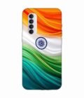Oppo Reno 4 Pro Indian Flag Abstract Background Republic Day Custom Printed Back Cover Design