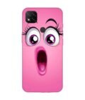 Poco C31 cartoon face surprised woman with open mouth Custom Printed Back Cover Design