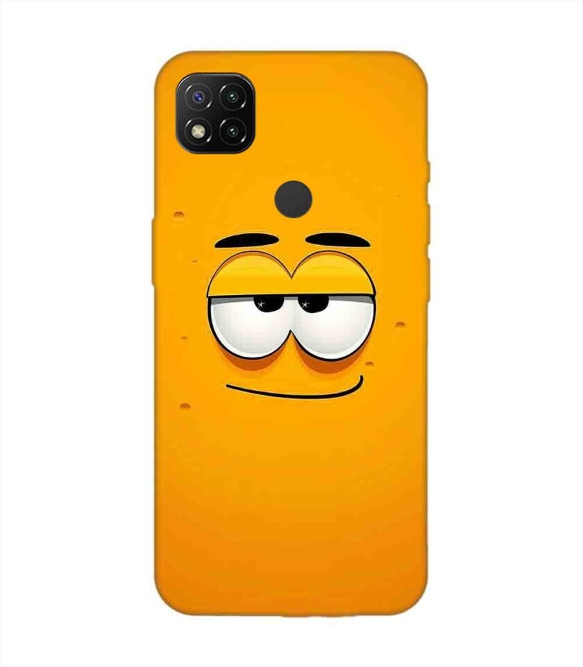 Poco C31 cartoon face with big smile it Custom Printed Back Cover Design