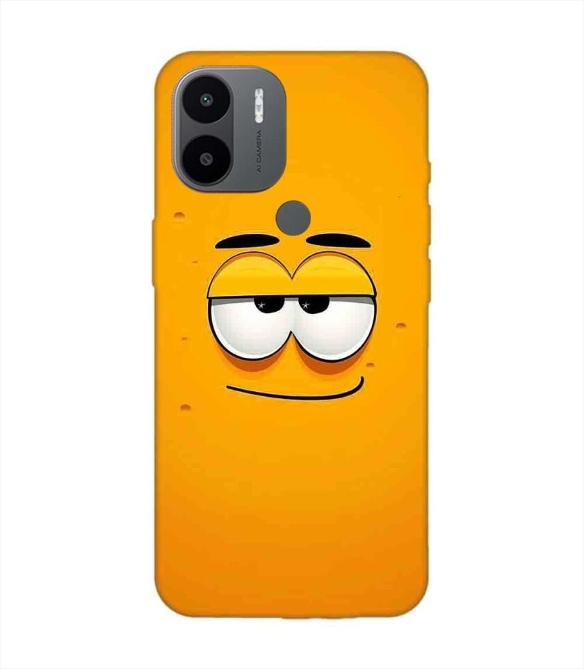 Poco C50 cartoon face with big smile it Custom Printed Back Cover Design