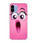 Poco C51 cartoon face surprised woman with open mouth Custom Printed Back Cover Design