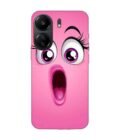 Poco C65 cartoon face surprised woman with open mouth Custom Printed Back Cover Design