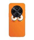 Poco C75 (5G) cartoon eyes with exaggerated expressions orange background Custom Printed Back Cover Design