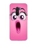 Poco F1 cartoon face surprised woman with open mouth Custom Printed Back Cover Design