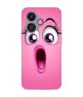Poco M6 Plus (5G) cartoon face surprised woman with open mouth Custom Printed Back Cover Design