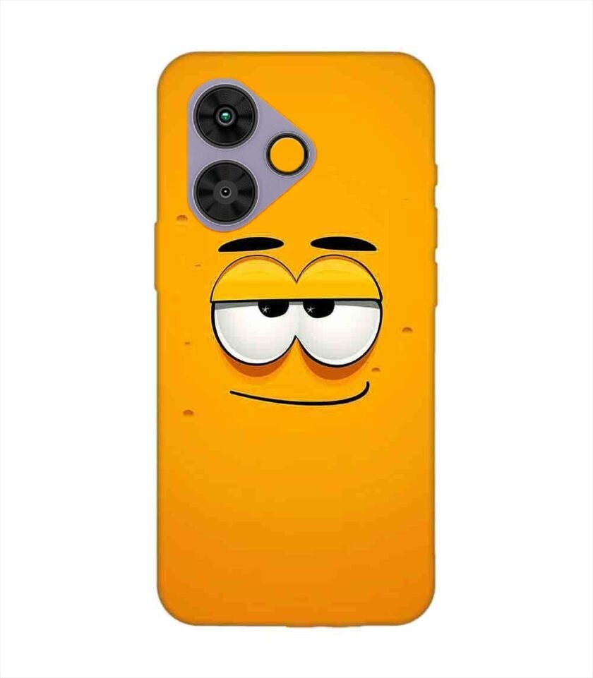 Poco M6 Plus (5G) cartoon face with big smile it Custom Printed Back Cover Design