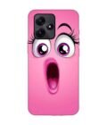 Poco M6 Pro (5G) cartoon face surprised woman with open mouth Custom Printed Back Cover Design