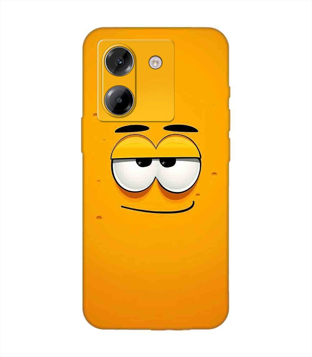 Poco M7 Pro (5G) cartoon face with big smile it Custom Printed Back Cover Design