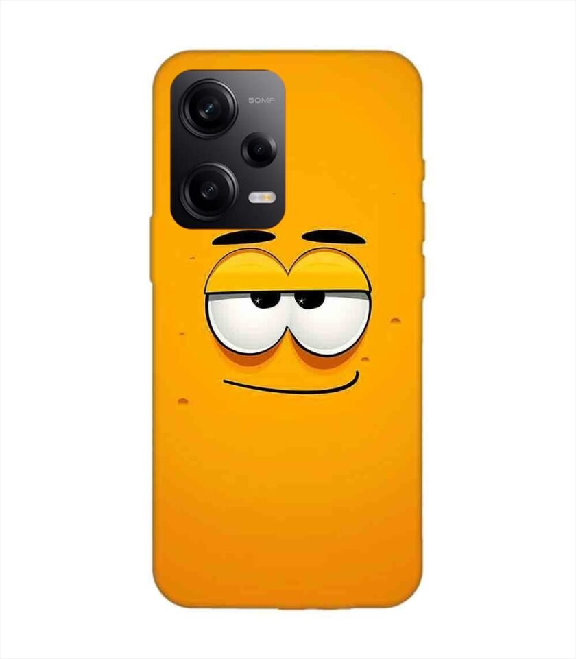 Poco X5 (5G) cartoon face with big smile it Custom Printed Back Cover Design