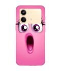 Poco X6 Neo (5G) cartoon face surprised woman with open mouth Custom Printed Back Cover Design