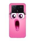Poco X6 Pro (5G) cartoon face surprised woman with open mouth Custom Printed Back Cover Design