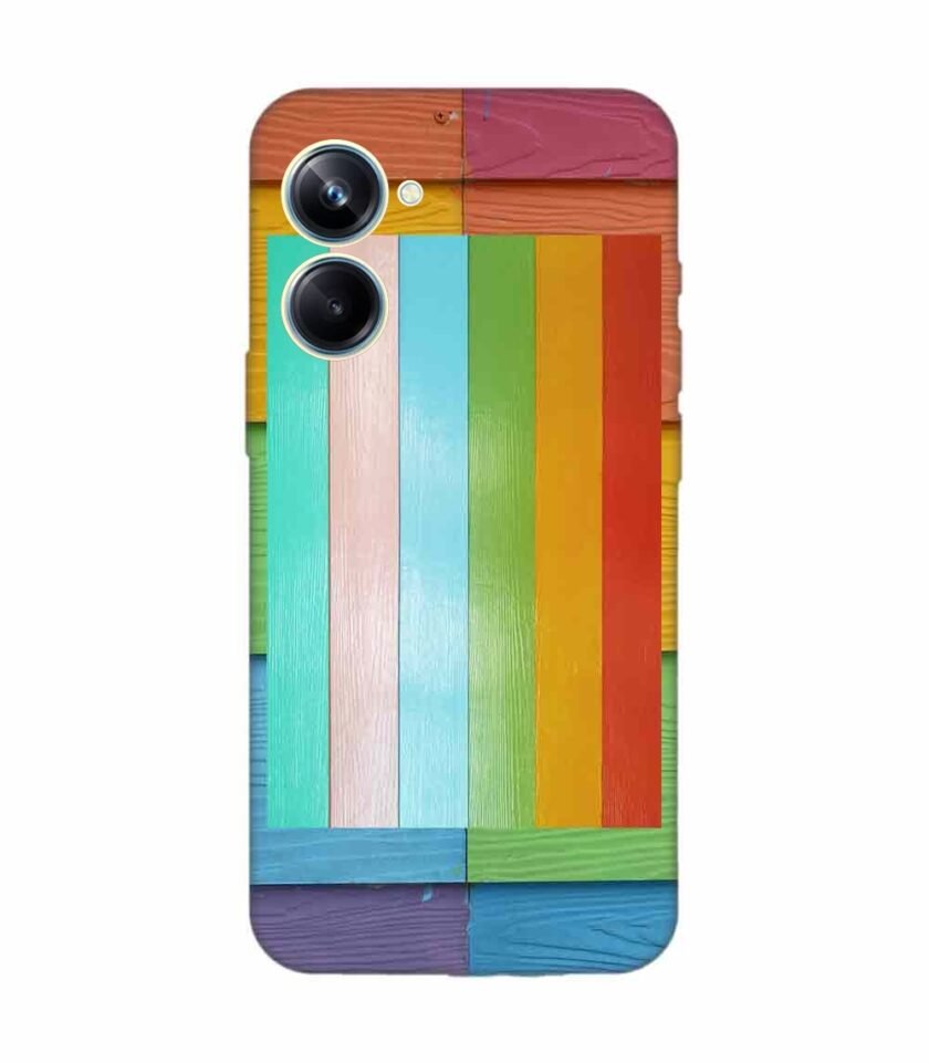 Realme 10 Pro Plus Full Frame Shot Multi Colored Wall Custom Printed Back Cover Design