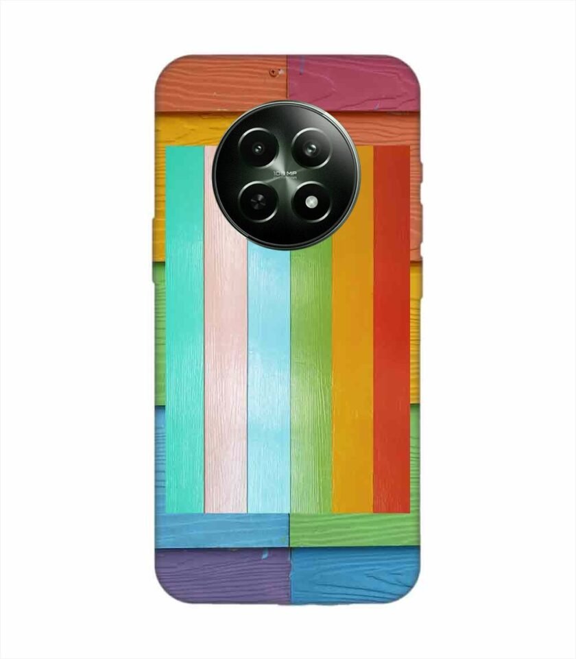 Realme 12X (5G) Full Frame Shot Multi Colored Wall Custom Printed Back Cover Design