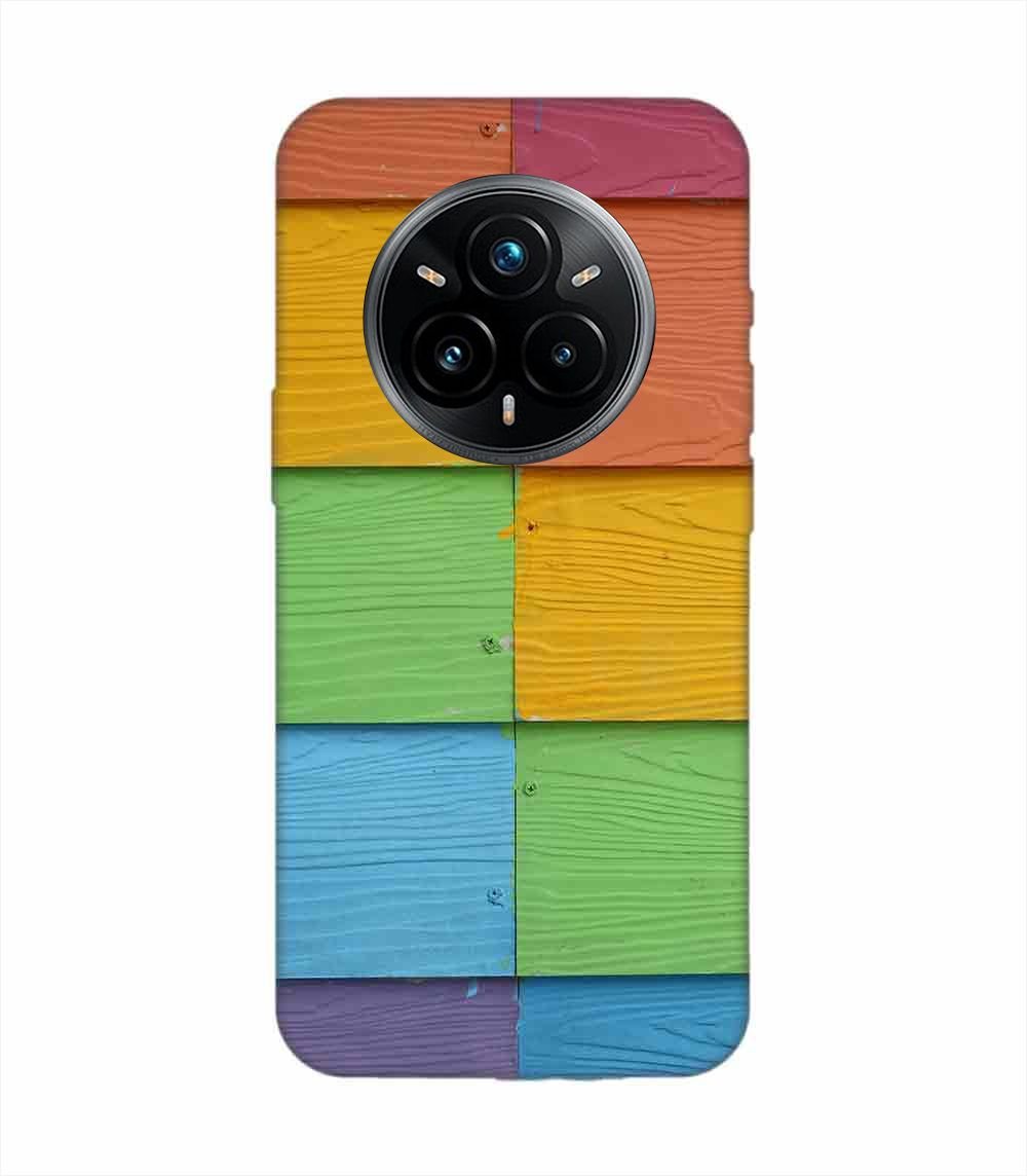 Realme 14 Pro Plus (5G) Full Frame Shot Multi Colored Wall (1) Custom Printed Back Cover Design