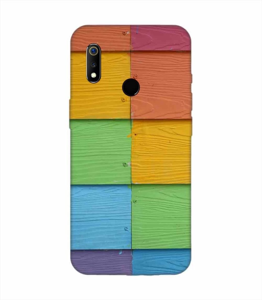 Realme 3 Pro Full Frame Shot Multi Colored Wall (1) Custom Printed Back Cover Design