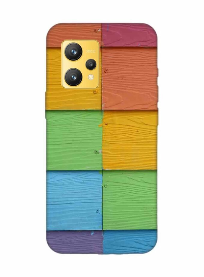 Realme 9 (4G) Full Frame Shot Multi Colored Wall (1) Custom Printed Back Cover Design
