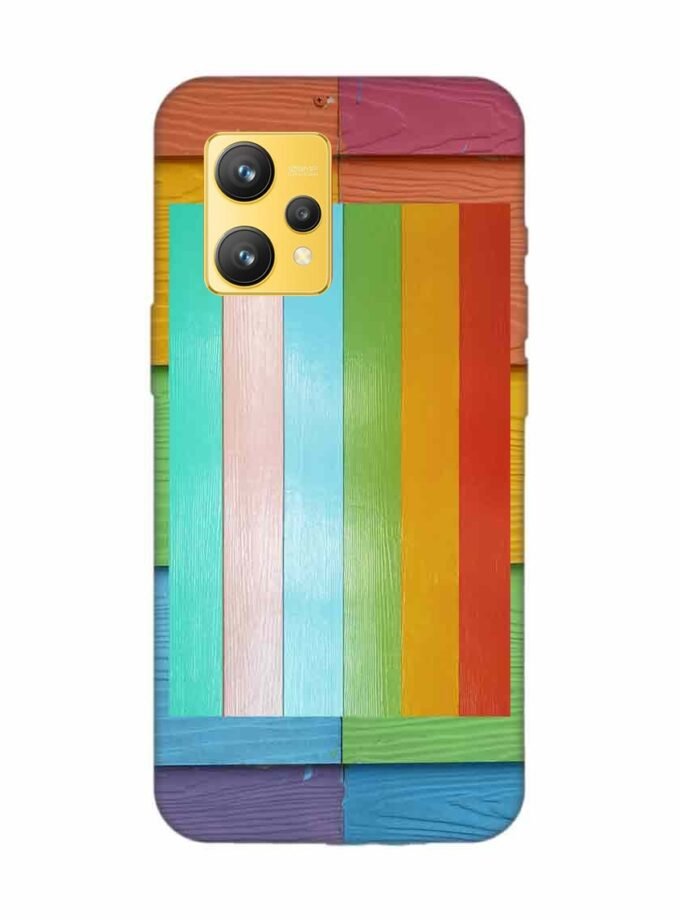 Realme 9 (4G) Full Frame Shot Multi Colored Wall Custom Printed Back Cover Design