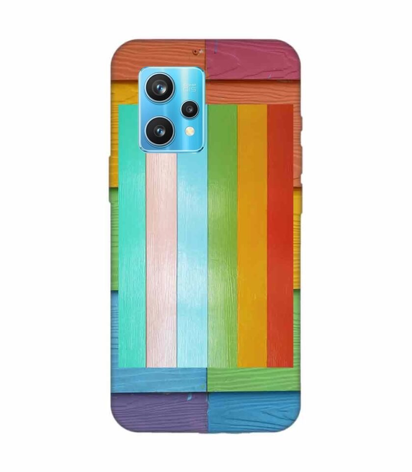 Realme 9 Pro Plus (5G) Full Frame Shot Multi Colored Wall Custom Printed Back Cover Design