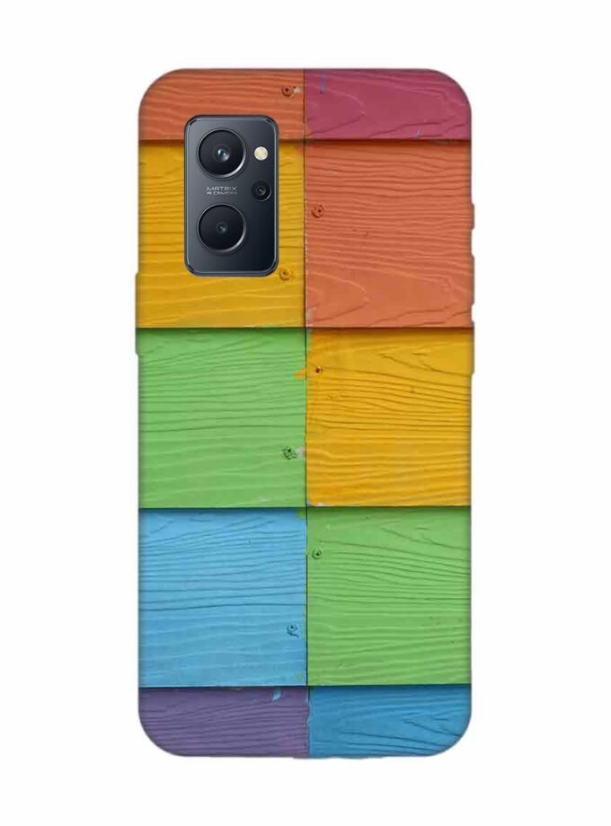 Realme 9I (4G) Full Frame Shot Multi Colored Wall (1) Custom Printed Back Cover Design