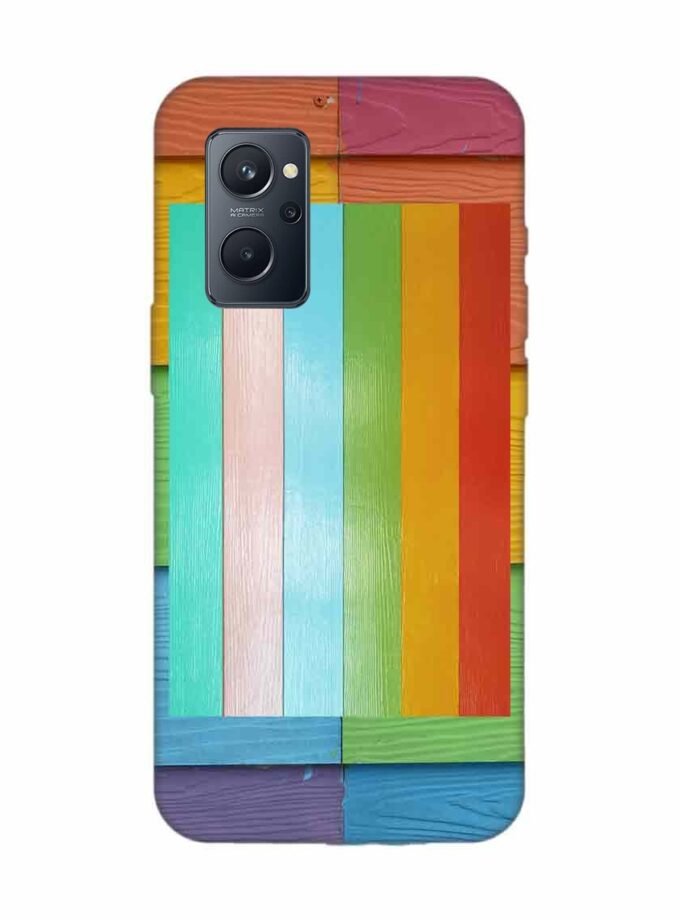 Realme 9I (4G) Full Frame Shot Multi Colored Wall Custom Printed Back Cover Design
