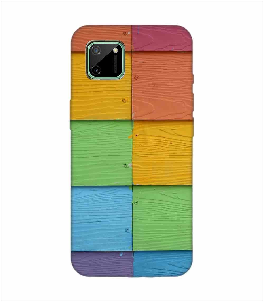 Realme C11 (2020) Full Frame Shot Multi Colored Wall (1) Custom Printed Back Cover Design