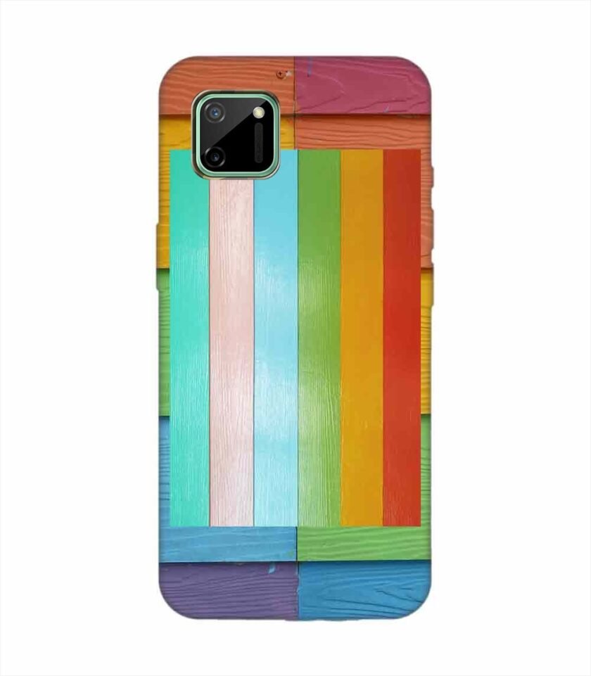 Realme C11 (2020) Full Frame Shot Multi Colored Wall Custom Printed Back Cover Design