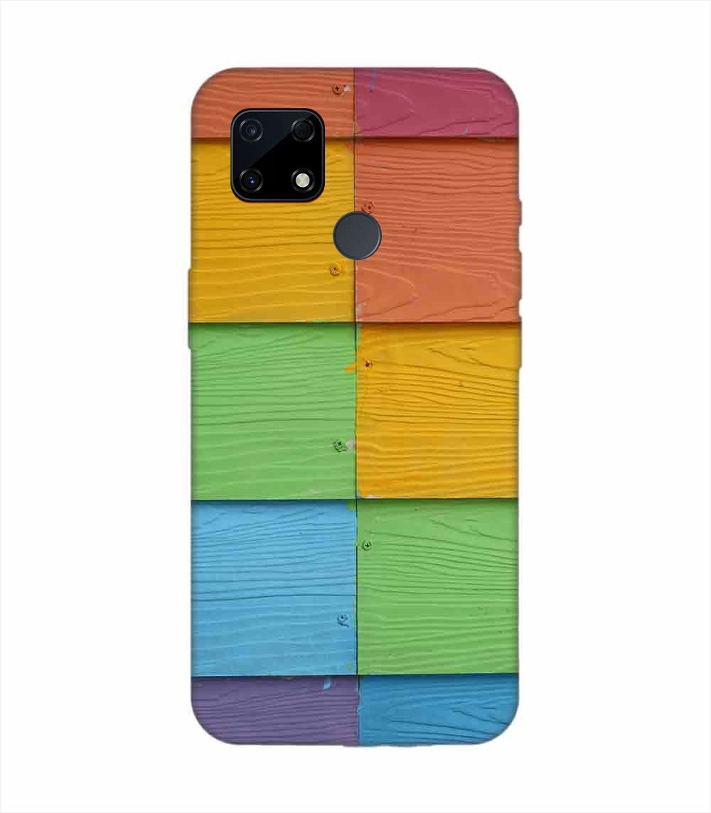 Realme C25S Full Frame Shot Multi Colored Wall (1) Custom Printed Back Cover Design
