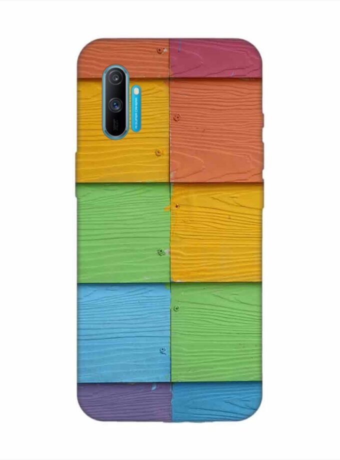 Realme C3 Full Frame Shot Multi Colored Wall (1) Custom Printed Back Cover Design