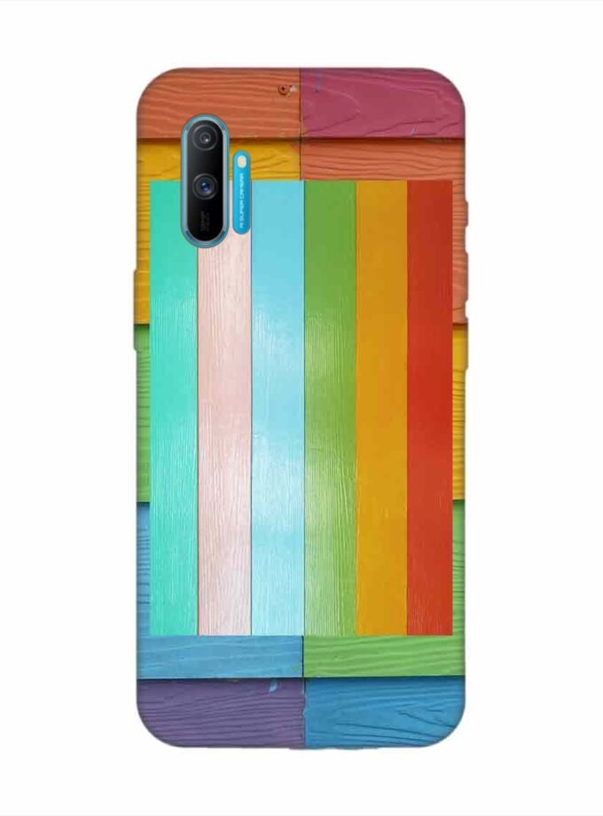 Realme C3 Full Frame Shot Multi Colored Wall Custom Printed Back Cover Design