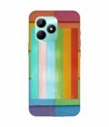 Realme C51 Full Frame Shot Multi Colored Wall Custom Printed Back Cover Design
