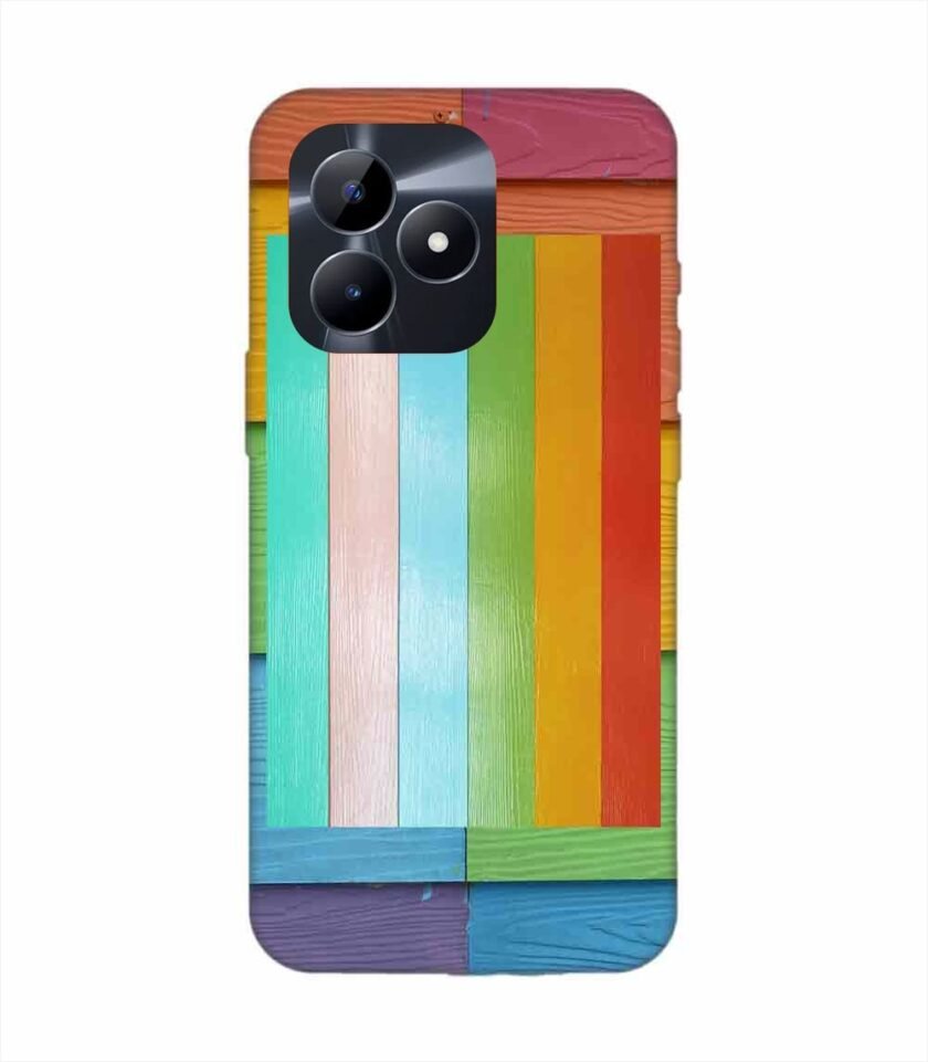 Realme C53 Full Frame Shot Multi Colored Wall Custom Printed Back Cover Design