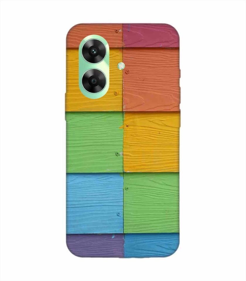 Realme C61 Full Frame Shot Multi Colored Wall (1) Custom Printed Back Cover Design
