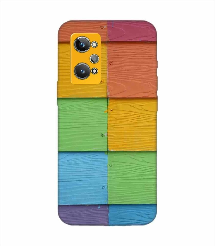 Realme Gt 2 Full Frame Shot Multi Colored Wall (1) Custom Printed Back Cover Design