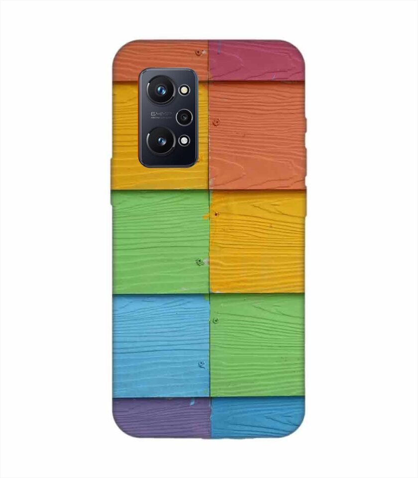 Realme Gt Neo 3T Full Frame Shot Multi Colored Wall (1) Custom Printed Back Cover Design