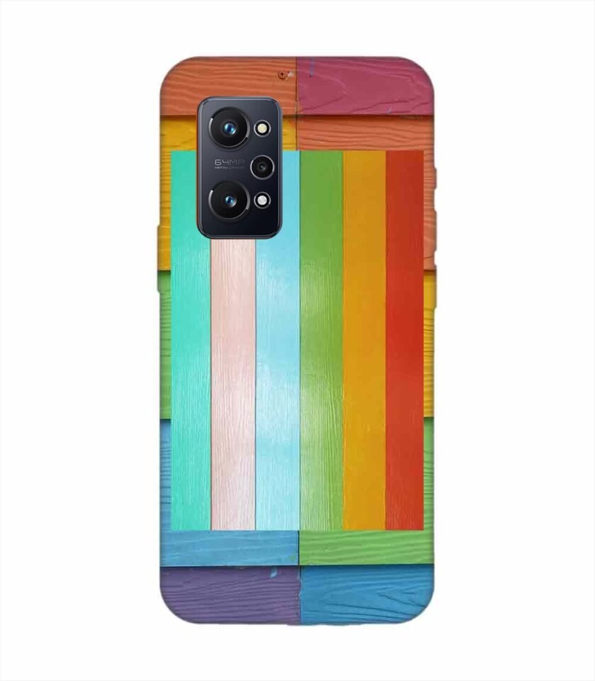 Realme Gt Neo 3T Full Frame Shot Multi Colored Wall Custom Printed Back Cover Design