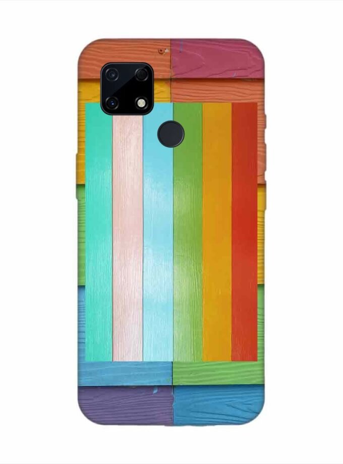 Realme Narzo 20 Full Frame Shot Multi Colored Wall Custom Printed Back Cover Design