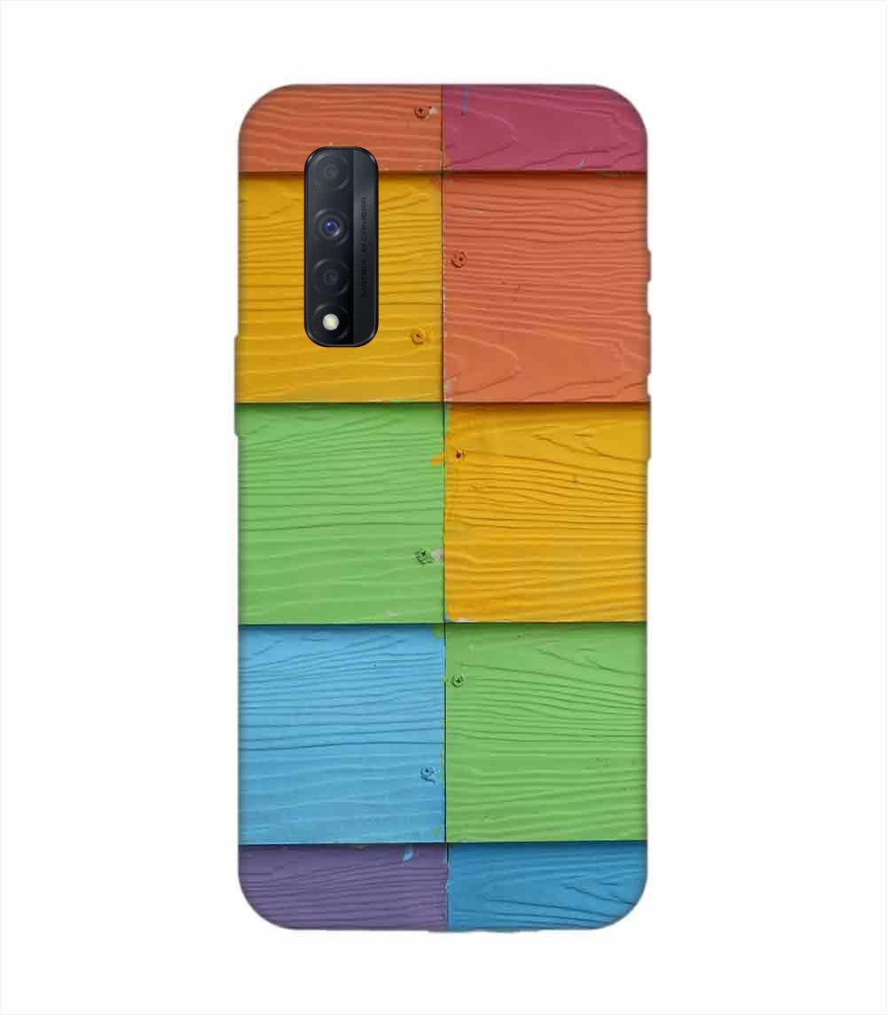 Realme Narzo 30 (4G) Full Frame Shot Multi Colored Wall (1) Custom Printed Back Cover Design