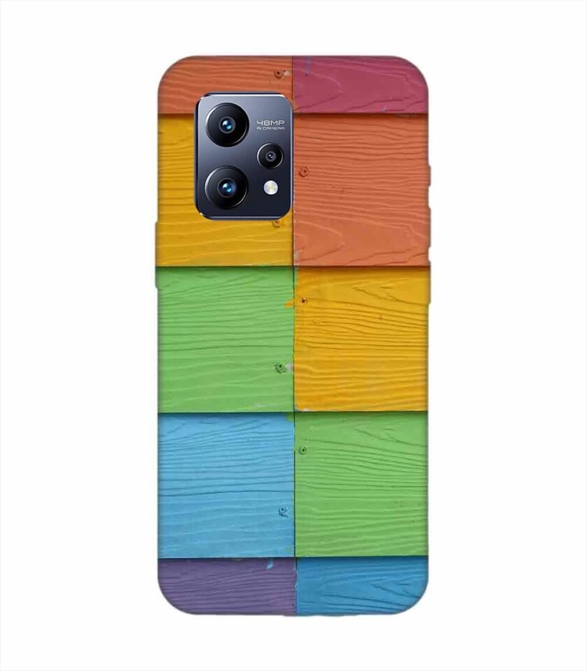 Realme Narzo 50 Pro Full Frame Shot Multi Colored Wall (1) Custom Printed Back Cover Design