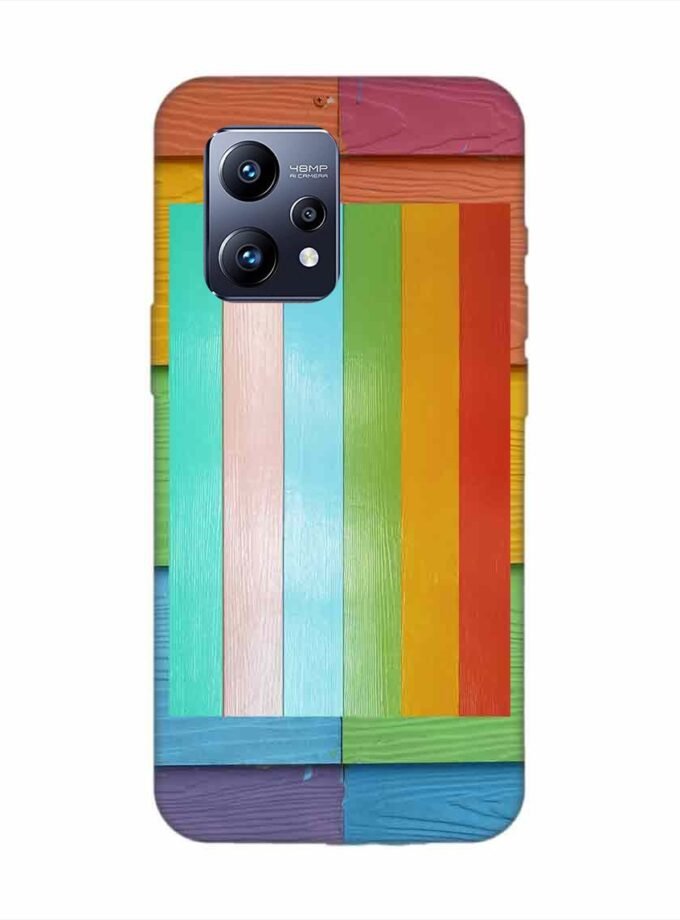 Realme Narzo 50 Pro Full Frame Shot Multi Colored Wall Custom Printed Back Cover Design