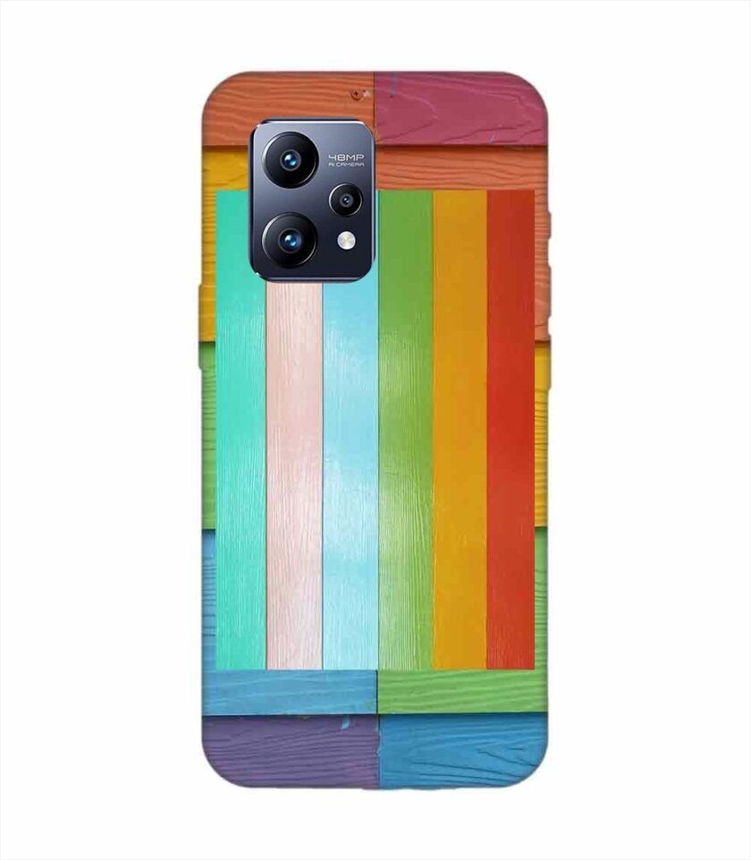 Realme Narzo 50 Pro Full Frame Shot Multi Colored Wall Custom Printed Back Cover Design
